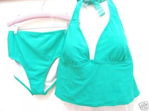 NWT HALTER TIE TANKINI SWIMSUIT BATHING SUIT SET 18W