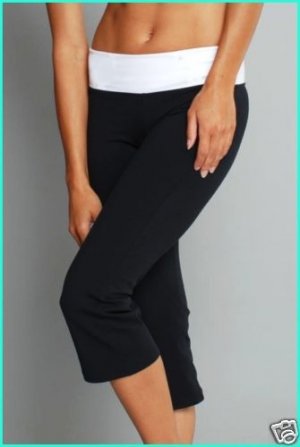 VICTORIA SECRET FIT&FLARE CROP YOGA PANT TEAL/SILVER XS