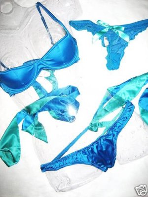 NWT VICTORIA SECRET OPEN NIP BRA RIBBON THONG  LOT S