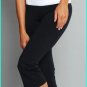 VICTORIA SECRET FIT&FLARE CROP YOGA PANT BLACK/RED XS
