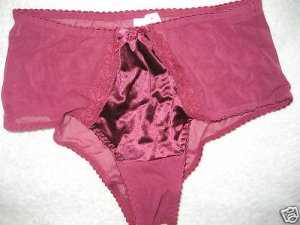 NWT SEXY LACE SATIN SHEER RETRO PANTIES VICTORIA SECRET