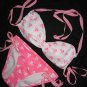 VICTORIA SECRET SKULL&BONE BANDEAU RIBBON BIKINI M L