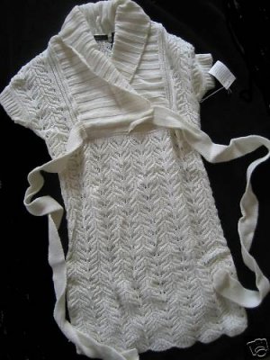 NEW VICTORIA SECRET CABLE TUNIC WRAP SWEATER DRESS COAT