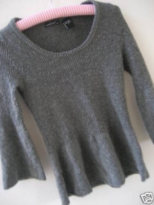 NEW VICTORIA SECRET WOOL BABYDOLL SWEATER FITTED  S