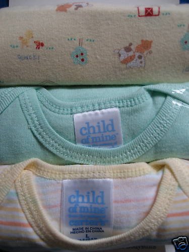 NWT LOT FARM ONE PIECE BODYSUITS CARTER GIRL BOY 9 MO