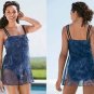 NEW SLIMMING MESH COVER-UP SWIMDRESS SWIMSUIT 32W 32 W