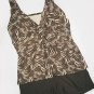 TWIST FRONT SHORTINI TANKINI SWIMSUIT 22W 44D U/W BRA
