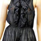 WHITE HOUSE BLACK MARKET CASCADE RUFFLE SHEER BLOUSE