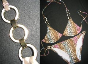 NEW VICTORIA SECRET SEXY RING OMBRE LEOPARD BIKINI M-L