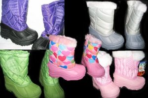 NEW TODDLER GIRL WATERPROOF WARM SNOW WINTER SKI BOOTS