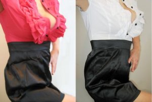 SeXy ReTRO SATIN RUFFLE HIGH WAIST PENCIL MiNi DRESS