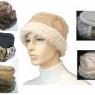 PARKHURST FAUX FUR SHEARLING SUEDE SHERPA WINTER HAT