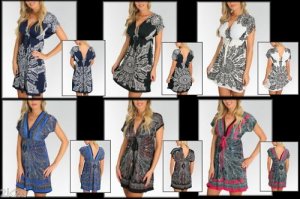 SeXy BOHO PEASANT ETHNIC HiPPie TUNIC CAFTAN MiNi DRESS