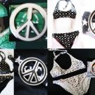 NEW VICTORIA SECRET PEACE CHARM METALLIC FOIL BIKINI