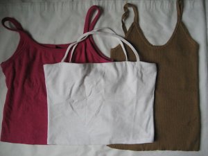 NEW VICTORIA SECRET LOT 3 CROP CAMI SWEATER BRA TOP L