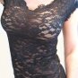 VICTORIA SECRET STRETCH LACE SCOOPNECK S/S SHIRT TOP