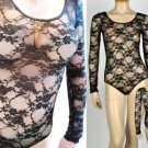 NEW SEXY SHEER STRETCH LACE BODY BODYSUIT LEOTARD TOP
