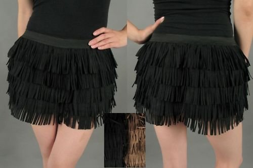 NEW SeXy HiPPie FRINGE RETRO FAUX SUEDE LEATHER SHORTS