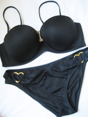 VICTORIA SECRET MIRACULOUS  BANDEAU PUSH UP BIKINI 38C