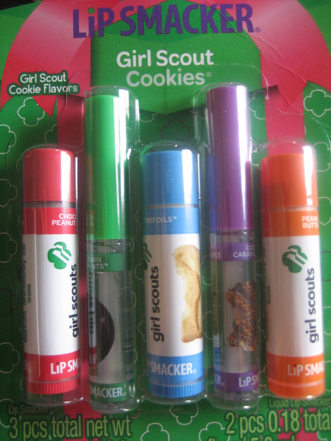 NEW GIRL SCOUT LIP SMACKERS COOKIE LIP BALM and GLOSS