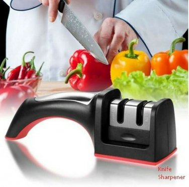 KNIFE SHARPENER Kitchen Blade Sharpening Tool New Stone Tungsten System x 2 pcs