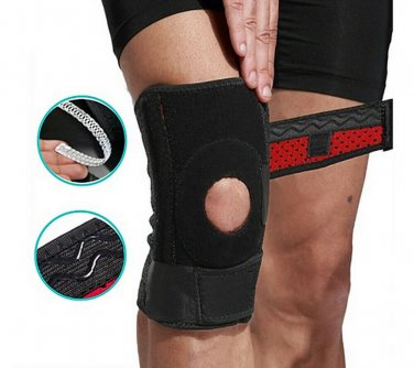 2 pieces Metal Spring Fitness Knee Pads Guard For Sports Knee Support Gear