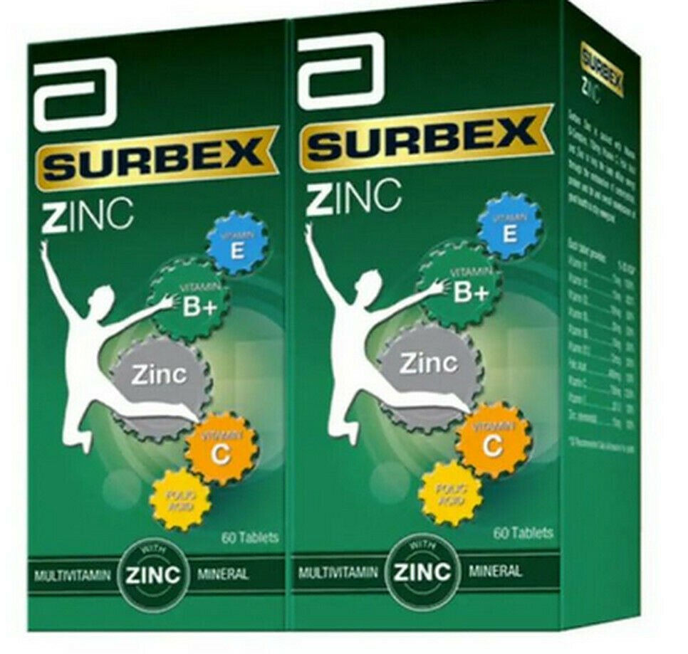 SURBEX Zinc AntiStress High Strength Vitamin B 2 X 60 Tablets