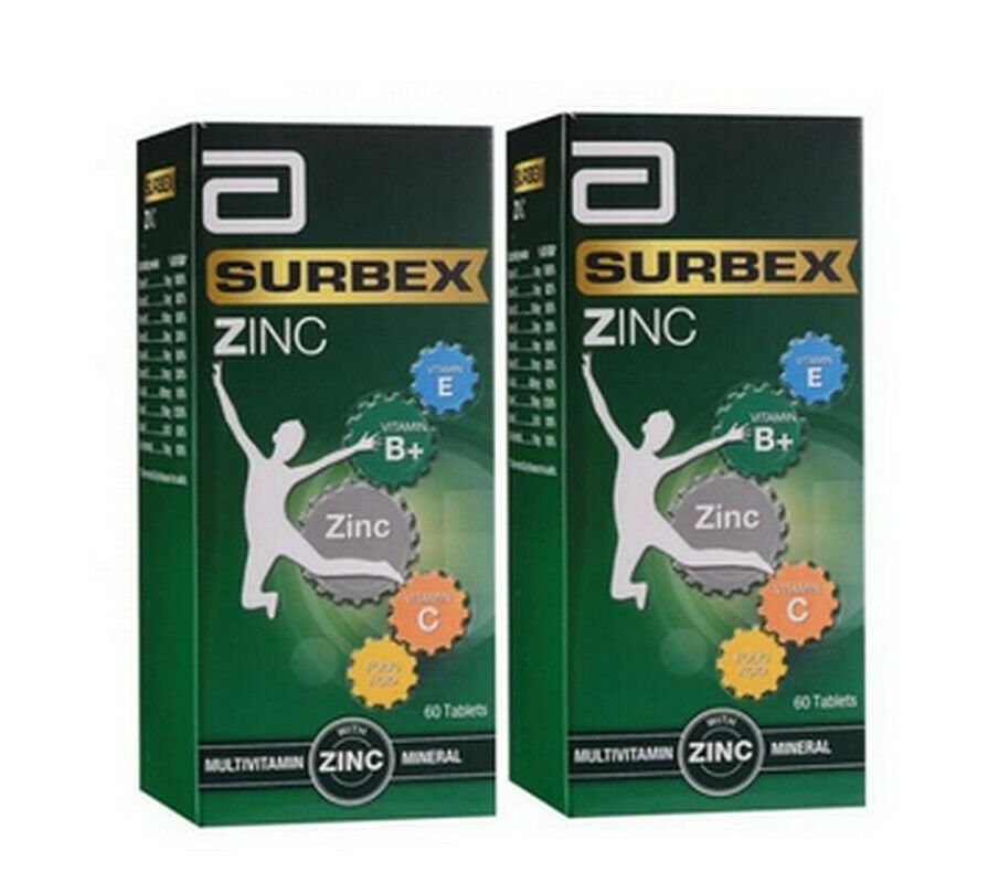SURBEX Zinc AntiStress High Strength Vitamin B 2 X 60 Tablets
