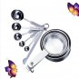 Stainless Steel Measuring Cups and Spoons Kitchen Coffee Tea Baking Tools Set