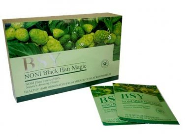 BSY NONI BLACK HAIR Magic Color Dye Shampoo hair nutrition - 2 x 20 PACK