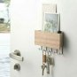 Wooden Door Hanger Wall Mount Hooks Key Holder Rack Organizer Box Mail X 2 pcs