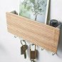Wooden Door Hanger Wall Mount Hooks Key Holder Rack Organizer Box Mail X 2 pcs