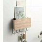 Wooden Door Hanger Wall Mount Hooks Key Holder Rack Organizer Box Mail X 2 pcs