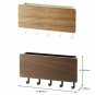 Wooden Door Hanger Wall Mount Hooks Key Holder Rack Organizer Box Mail X 2 pcs