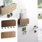 Wooden Door Hanger Wall Mount Hooks Key Holder Rack Organizer Box Mail X 2 pcs