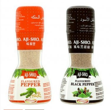 NEW AJI-SHIO BLACK PEPPER & FLAVOURED PEPPER SEASONING TASTE GOOD SPICE 80 G
