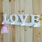 White Vintage LOVE Wall Hook Clothes Robe Key Holder Hat Hanger Home  x  2 pcs
