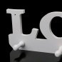 White Vintage LOVE Wall Hook Clothes Robe Key Holder Hat Hanger Home  x  2 pcs