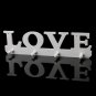 White Vintage LOVE Wall Hook Clothes Robe Key Holder Hat Hanger Home  x  2 pcs