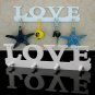 White Vintage LOVE Wall Hook Clothes Robe Key Holder Hat Hanger Home  x  2 pcs