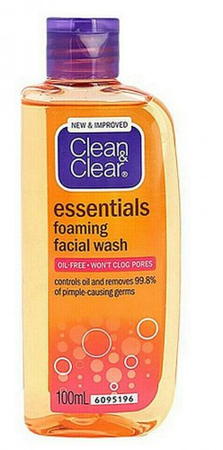 2 X 100 ML CLEAN & CLEAR Essentials Foaming Facial Cleanser Oil-Free Daily Wash