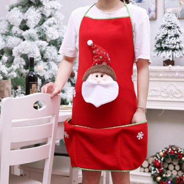2 Pieces CHRISTMAS Holiday New Cooking Dinner Party Kitchen Santa Claus Apron