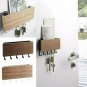 Wooden Door Hanger Wall Mount Hooks Key Holder Rack Organizer Box Mail - 2 PCS