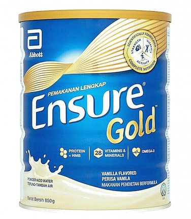 NEW ENSURE Gold Vanilla 850g X 8 Tins Complete Nutrition Milk with FREE SHIPPING