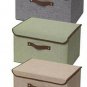 Large Storage Basket Rectangular Fabric Collapsible Organizer Bin Box 3-Pack