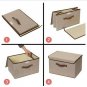 Large Storage Basket Rectangular Fabric Collapsible Organizer Bin Box 3-Pack