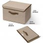 Large Storage Basket Rectangular Fabric Collapsible Organizer Bin Box 3-Pack