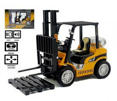 Forklift TRUCK DIE CAST Model, 1:24 scale light sound Toy For CHRISTMAS OR GIFT