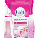 5 PACKS X 150ML VEET IN SHOWER hair removal cream for normal skin