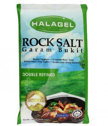 Halagel Premium Halal Rock Salt 400G X 2 Double Refined